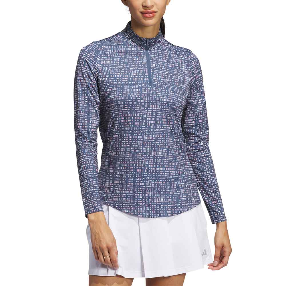 Adidas W Ultimate 365 Printed 1/4 Zip Mock 0