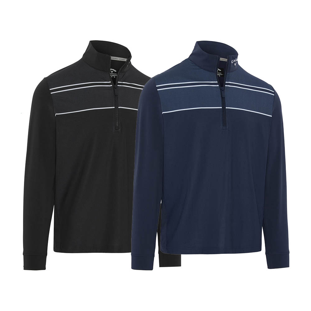 Callaway M Blocked Printed Chev Textured Pullover 0